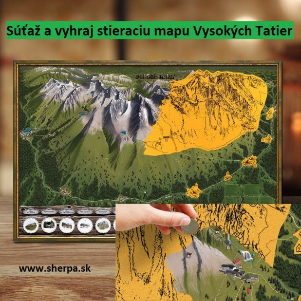 , súťaž o stieracia mapu Vysokých Tatier 